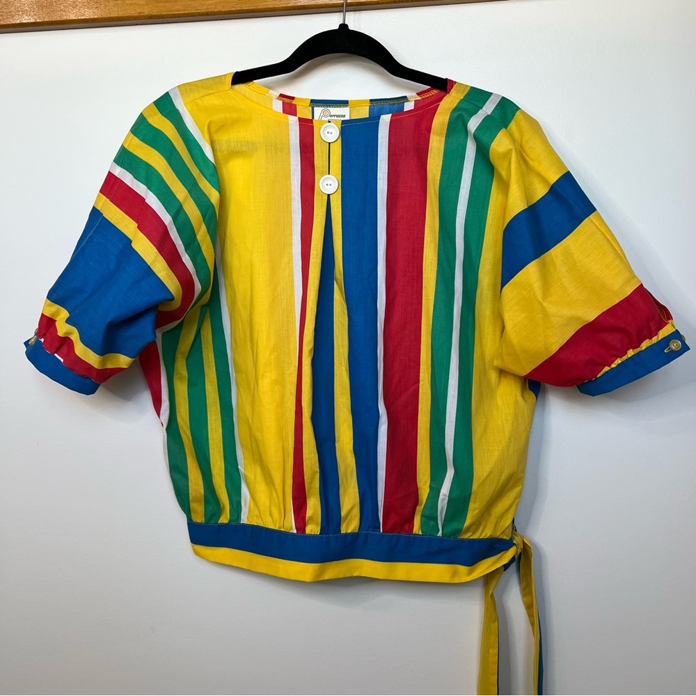 Vintage Perruzza Sportswear Primary Colour Blouse size 10